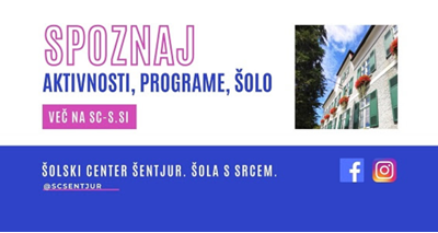Predstavitev Šolskega centra Šentjur, Zoom (6.1.2022 ob 17.00)