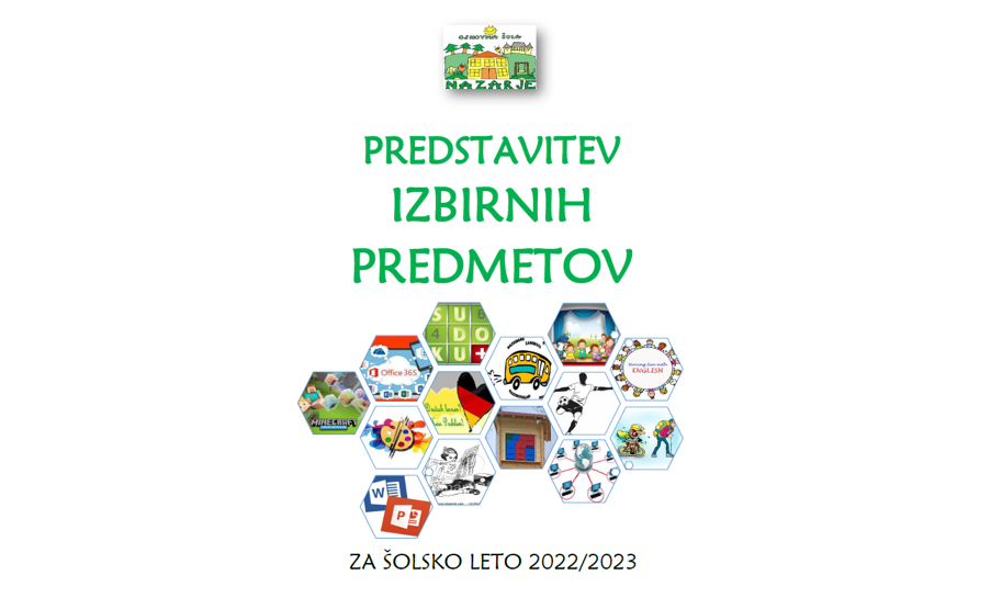 Izbirni predmeti za šol. l. 2022/2023